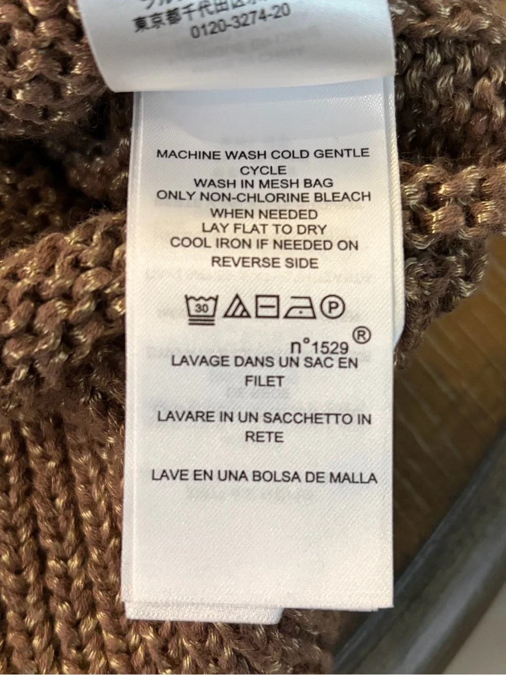 Lauren Ralph Lauren Rolled Neck Knit Sweater Gold Large